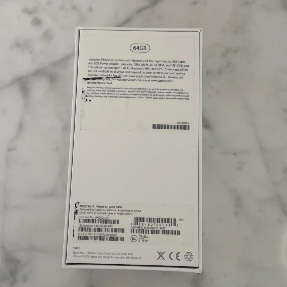 Unlocked 64GB Apple iPhone 6S with White and Gold Finish